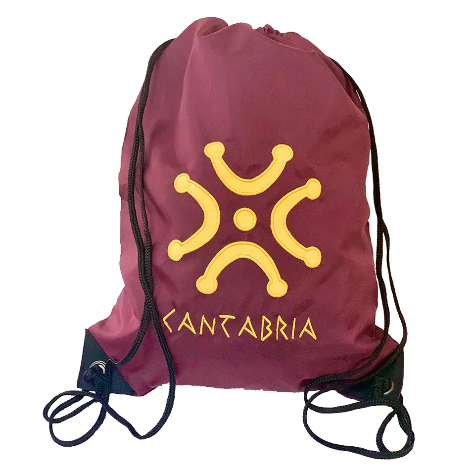 Mochila bordada con el Lábaro y Cantabria
